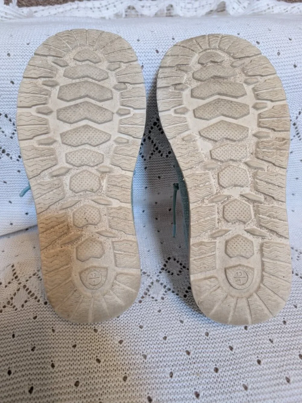 Blue slip on shoes with elastic size 13/1